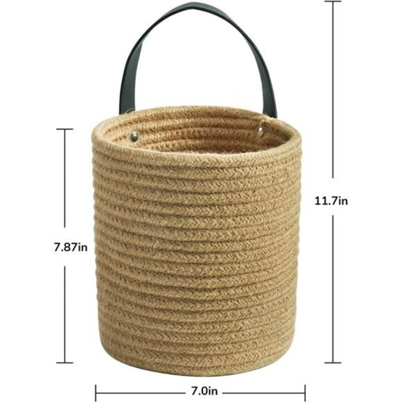 2pack Jute Hanging Basket - Small Woven Fern Hanging Rope Basket Flower Plants - Picture 3 of 7